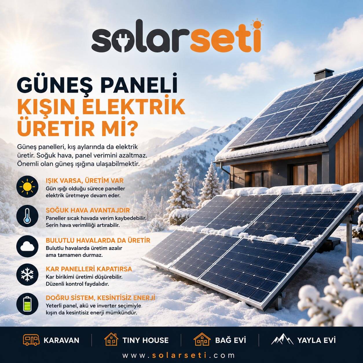 Güneş Paneli Kışın Elektrik Üretir mi? Güneş Paneli Kışın Elektrik Üretir mi?